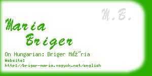 maria briger business card